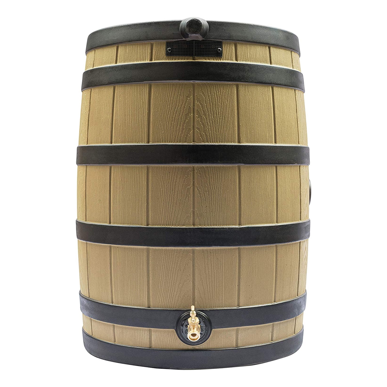 Good Ideas 50 Gallon Rain Wizard Darkened Rib Rain Barrel