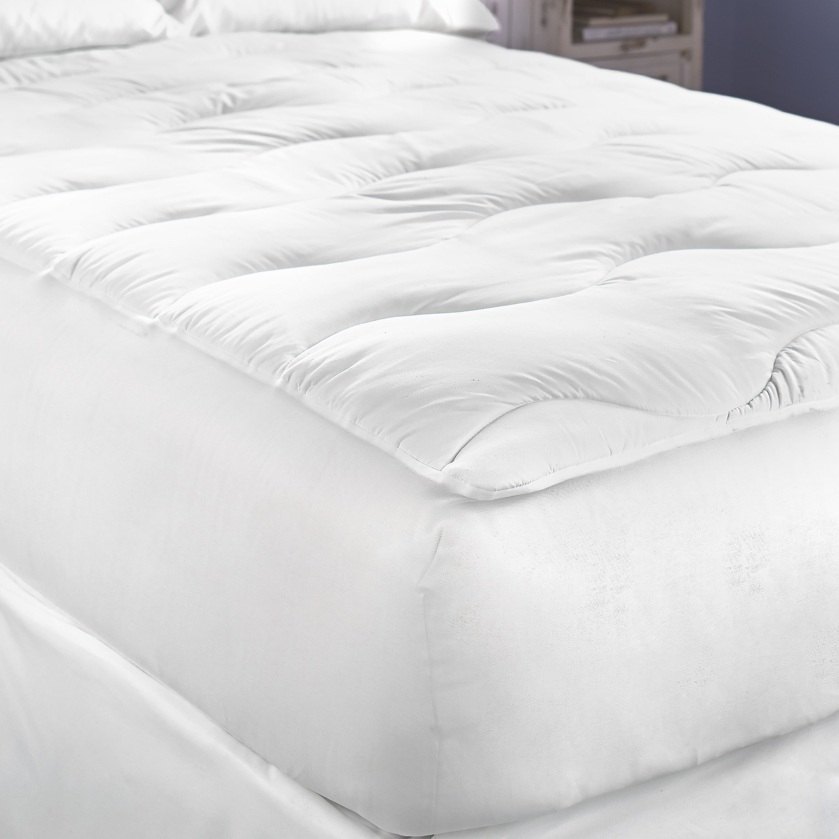 White Cooling Soft Pillowtop Bed Mattress Cover 8-21 Taupiri Queen Quilted Mattress Pad Cover with Deep Pocket 