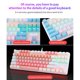 thumbnail image 3 of Mecánico para Juegos de Tamaño Completo, USB Delgado con Retroiluminación de Arco Iris, Perfecto para Juegos de Windows Rosa + Blanco Hugo teclado mecánico, 3 of 6