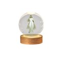 thumbnail image 1 of Bola de cristal brillante de 8 cm Fiudx luz nocturna decorativa pequeña con base de lámpara regalo, 1 of 7