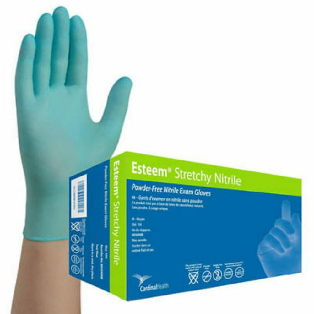 Esteem Stretchy Nitrile 3 Standard Cuff Textured Fingertips Exam Glove