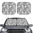 thumbnail image 2 of Goofa Hand Drawn Snake Pattern 2 Piece Car Windshield Sun Shade Foldable | Front Windshield Shade for Sun, Heat and UV Rays | Sunshade for Car Front Window-, 2 of 7