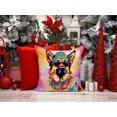 thumbnail image 2 of German Shepherd Hippie Dawg Fabric Decorative Pillow 14 in x 14 in, 2 of 5