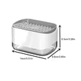 thumbnail image 4 of Wosthever Dispensador de jabón con soporte de esponja Organizador de líquidos Contenedor de plástico ABS Lavavajillas Fregadero de cocina Encimera Caja Cocina y Comedor Wosthever HA073021-00, 4 of 6