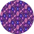 thumbnail image 1 of Ahgly Company Machine Washable Indoor Round Transitional Bright Purple Area Rugs, 7' Round, 1 of 7