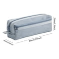 thumbnail image 3 of Mesh Pencil Case, Large Capacity Pencil Bag with Handle and Zipper, Double-Layer Pencil Cases, Portable Pencil Storage Pouch Bag, Sheer Mesh Pen Holder, Minimalist Stationery Organizer,Grey, 3 of 8