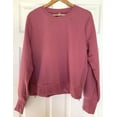 thumbnail image 4 of RBX Active Women's Lightweight Ribbed Ottoman Crewneck Sweatshirt Pullover (L) Large, Dark Pink, 4 of 5