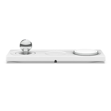 Belkin - MagSafe 3-in-1 Wireless Charging Pad - Fast Wireless Charging for Apple Watch, iPhone 15, 14, 13 & 12 series, & AirPods - White