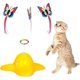 thumbnail image 1 of Juguetes para gatos, juguete interactivo con forma de mariposa, divertido juguete eléctrico giratorio para gatos, juguete para gatos con repuesto amarillo, 1 of 4