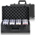 thumbnail image 6 of Graded Card Storage Box, 4 Slots, Graded Sports Cards Holder Carrying Case with Key Lock Foam Dividers, for 96 PSA Graded Cards 68 BGS Cards 76 SGC Cards 348 Top Loaders or 999+ Loose Cards, 6 of 6