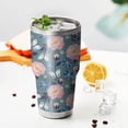thumbnail image 4 of 30oz Pioneer Flower Floral Print Pattern Tumbler, Double Wall Vacuum Insulated Cup, BPA-Free Leak Proof Lid & Reusable Straws, Hot 12h, Cold 34h, 4 of 6