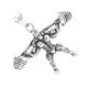 thumbnail image 3 of Colgantes con clip de acero de titanio y dijes con forma de hombre de plata con cremallera, suministros de bricolaje para ropa para personas mayores, 3 of 15