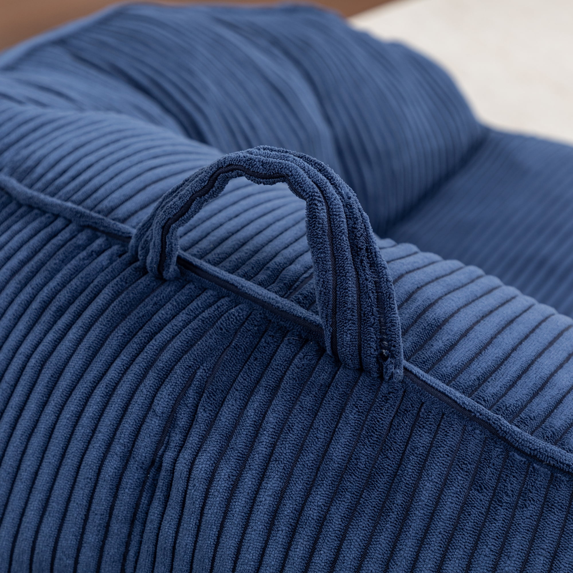 Bean Bag Chair Sofa for Adults Teens, Comfy Corduroy Large Bean Bag Chairs with Armrests for Bedroom Living Room, Adult BeanBag Lazy Sofa Couch Chairs with Filler Included