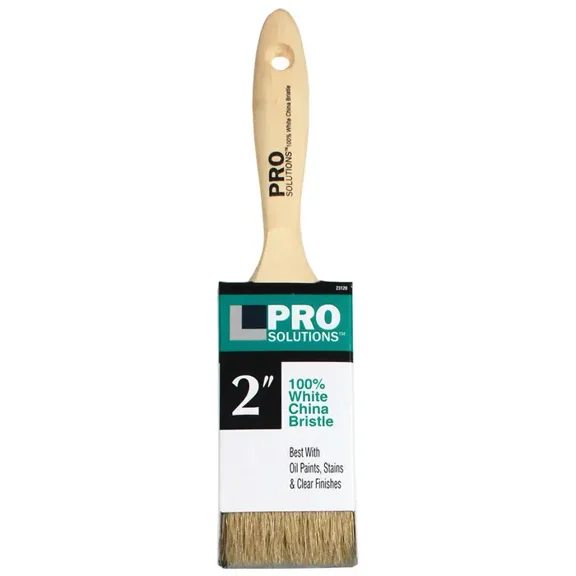 2" Pro Solutions 23120 White China Bristle Paint Brush, Beavertail Handle