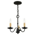 thumbnail image 2 of Livex Lighting Heritage Mini Chandelier in Black, 2 of 12