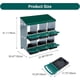 thumbnail image 5 of 6 compartments green metal chicken nesting box con roll-up design lid-perfect para chicken egg laying in coop, 5 of 5