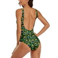 thumbnail image 6 of Beautiful Peacock Feather Swimsuit Sexy Animal Print One Piece Swimwear Push Up Bodysuit Modern Surfing Monokini, 6 of 7