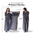 thumbnail image 4 of Manta portátil Super Blanky gris oscuro para mujeres y hombres, 4 of 8