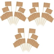 White Decor 300 pcs set Fruit Cake Blank Creative/Food Cheeseplate Appetizers Toothpick Flag Insert for Party Picks Design Supplies Khaki Cuake Toppers Decor Pirate Decor