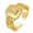 L, variant on Women's Adjustable Initial Ring Gold Plated Copper Open Ring With Letter And Zirconia Accent Fashion Jewelry Accessory