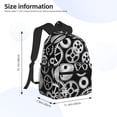 thumbnail image 2 of Fuzoiu Metallic Gears Print School Backpack for Teens,Large Bookbag,Lightweight Laptop Bag for Travel, Work, School & Outdoor Adventures, 2 of 6
