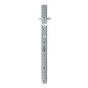 General Tools Precision Stainless Steel Ruler, Standard/metric, 6 In