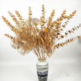 thumbnail image 3 of Hojas de palma doradas artificiales, ramas de flores con temática navideña, arreglo de flores, Material para Decoración de casa y boda, 50-100CM, 3 of 4