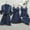 Navy, variant on Nexjvus Womens Robes 4 Piece Silk Lace Satin Robe Dress Sleepwear Nightdress Pajamas Set Size S-5XL