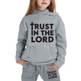 thumbnail image 4 of LUOGENLI Outfits Rompers for Girls Dressy Children's Long Sleeved Hooded Hoodie Set Girls Rompers Size 8-10 Dressy Girls Jumpsuits 14-16 Grey 12-13Years, 4 of 6