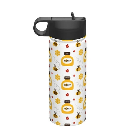 

Matuu Bees and Flowers for 18oz Durable Thermal Cups Keep Drinks Cold & Hot Insulated Coffee Mug with Lid (With Straw)