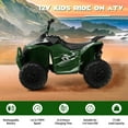 thumbnail image 5 of Costway 12V Battery Powered Kids Ride On ATV Electric 4-Wheeler Quad Car with  MP3 & Light Green, 5 of 10