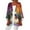 Orange, variant on Women's Casual and Fashionable Christmas Printed Lightweight Mid-Length Jacket Cardigan, for Spring and Fall Wear,Khaki,M