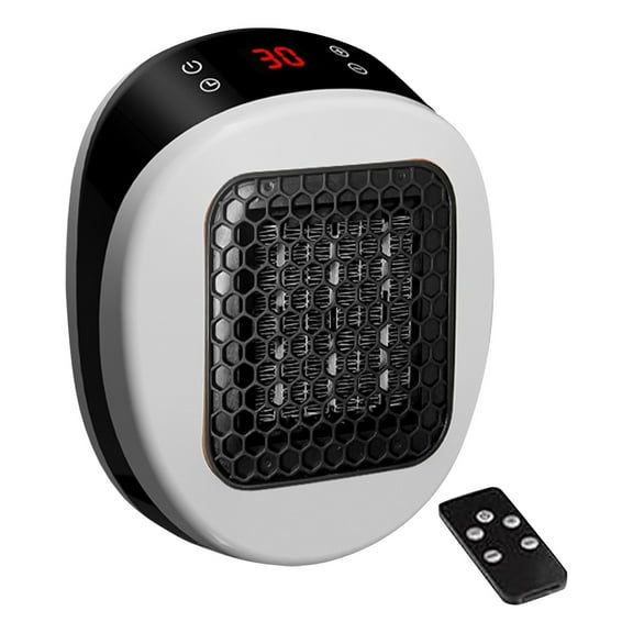 Portable Ceramic Heater with Thermostat, Indoor Plug-in Space Heater with Remote Control & Timer, Fast PTC Heating for Home, Office, Bedroom, and Bathroom, Overheat Protection