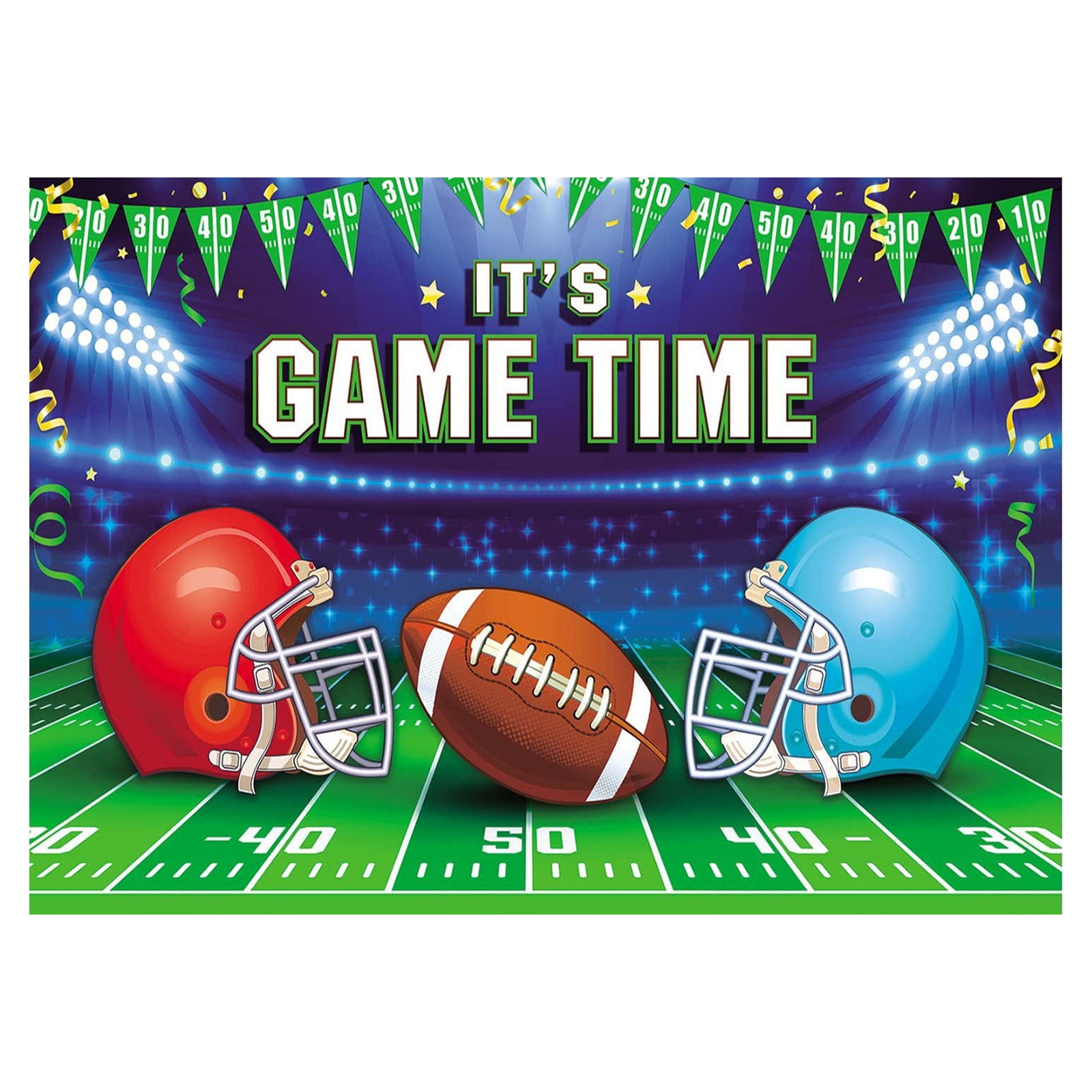 Fußball-Geburtstags-Hintergrund 2,1x1,5 M – Touchdown Banner Für Football-Party