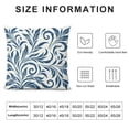 thumbnail image 5 of PIKWEEK  Floral Pillow Cases Queen 100% Cotton Blue White Pillowcases Set of 2 Decorative Flower Pillow Covers Abstract Botanical Pillow Encasement Envelope Closure Plant Pillow Protector 18*18inch, 5 of 5