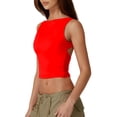 thumbnail image 2 of Women Summer Backless Tank Tops Spring Casual Basic Cute 2026 Sleeveless Shirt Vacation Outfit, 2 of 7
