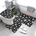 thumbnail image 3 of Bathroom Rugs Sets 3 Piece - orchid plumeria flower Absorbent Non Slip Bath Mats, U-Shape Toilet Lid Cover, Contour Mat, Soft Washable Shower Mats Bath Rug Mat for Bathroom Tub Toilet, 3 of 7