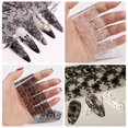thumbnail image 3 of Lámina de uñas SILPECWEE, 20 rollos, encaje, blanco/negro, holográfica, 3 of 9