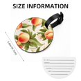 thumbnail image 5 of Peach 2Pcs PU Leather Round Luggage Tags with Privacy Cover and Name ID Tag for Suitcase, Handbags, Backpacks, School Bags, 5 of 6
