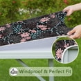 thumbnail image 6 of Pioneer Flower Floral Print Pattern Square Fitted Tablecloth with Elastic Edge,Square Table Cover,Washable Elastic Table Cover for Home Kitchen Party Decor 34"x34", 6 of 6