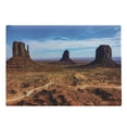 thumbnail image 1 of Landscape Cutting Board, Monument Valley Arizona 3 Buttes East West Merrick National Parks Photograph, Decorative Tempered Glass Cutting and Serving Board, in 3 Sizes, by Ambesonne, 1 of 2