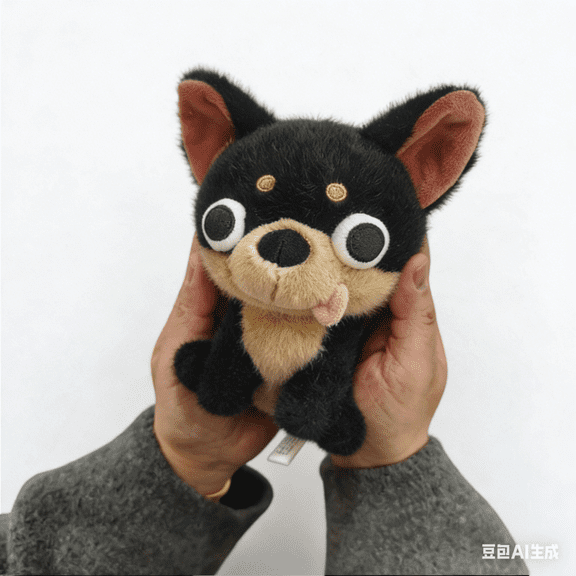 Funny Big Eyes Chihuahua Stuffed Animal -5.9 '' Soft Plush Chihuahua Desktop Companion Exquisite Decor Gift