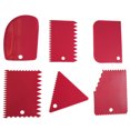 thumbnail image 1 of Mistaha 6 Pcs/Set Cake Scraper Edge Decorating Cutters Set Comb & Icing Smoother for Bread Dough Fondant Tool, 1 of 8