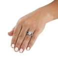 thumbnail image 5 of Pompeii 3 1/2 ct Sapphire & Lab Grown Diamond Engagement Ring 14k White Gold (GH,VS2-SI1), 5 of 5