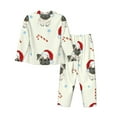 thumbnail image 2 of Goofa Christmas Pug Dog Printed Women’s 2 Piece Pajama Set Super,Pajamas Women's Long Sleeve Sleepwear Soft Button Down Loungewear Pjs Lounge Set Nightwear-XX-Large, 2 of 9