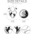 thumbnail image 5 of Mother Daughter Matching Heart Pendant Necklace Set for 2 925 Sterling Silver Cat Necklace for Women Mom Mama Gifts Jewelry, 5 of 10