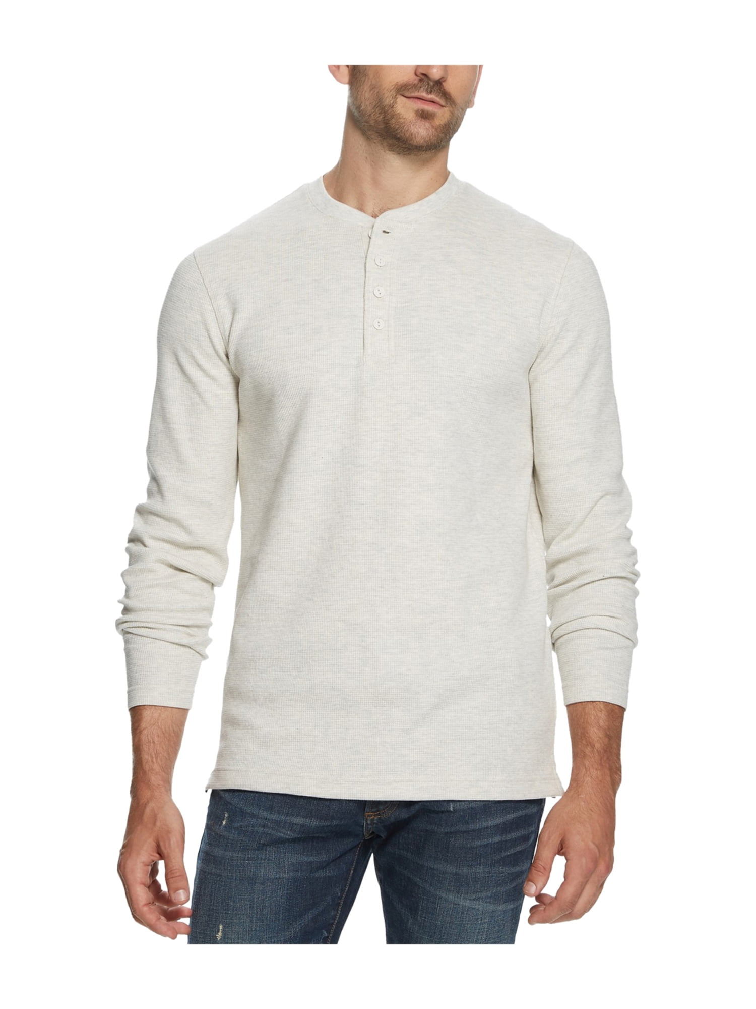 Weatherproof Mens Waffle-Knit Henley 
