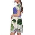 thumbnail image 2 of Balery Vintage Flower Vestidos sueltos de manga corta para mujer, vestidos de verano 2025, vestidos casuales de corte A con vuelo., 2 of 6
