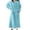 Sky Blue, variant on Jamicy Cute Nightgowns for Women Flannel Plush Winter Nightgowns for Women Loose Long Sleeve Comfy Fuzzy Soft Sleepwear Pajama Dress with Pockets