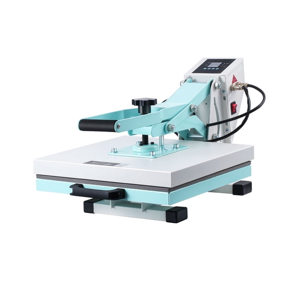 Heat Press,15x15"Digital Heat Press Machine,Slide Out Heat Transfer Machine,Fast&Even Heating,2-Layer Insulation Cotton,Heat Transfer Machine for T-Shirts/Pillows/Bags,Green